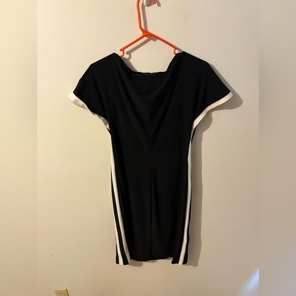 Chaps Black Dress with White Details - Picture 2 of 5